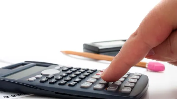 Finger on Calculator