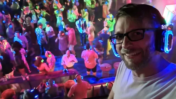 Billy at the Silent Disco on Celebrity Edge in July 2021 - A Vaccinated Sailing