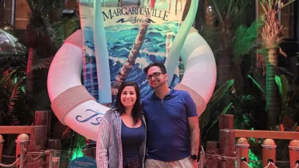 Our friends David and Luisa on Margaritaville at Sea Islander