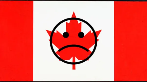 sad Canadian flag