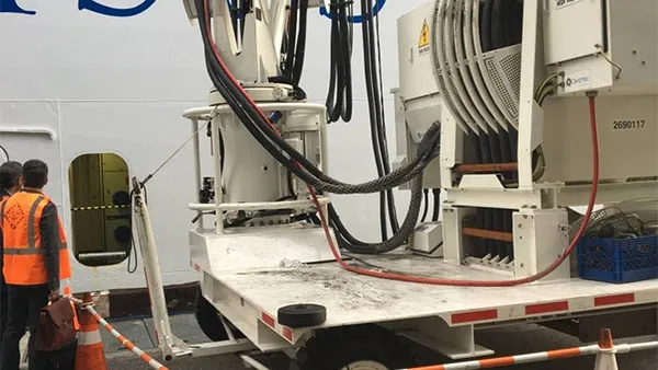 Shore Power Connection to a Ship - Courtesy Carnival Corporation