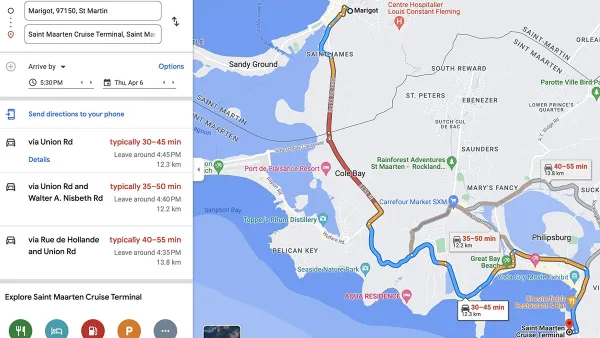 traffic map st maarten