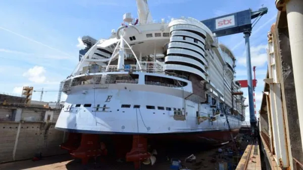 Symphony of the Seas in dry dock